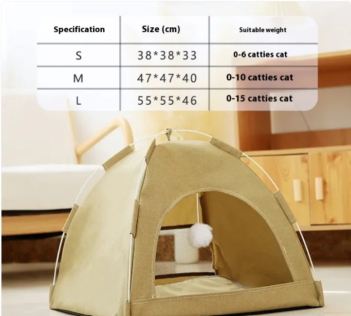 Breathable Pet Tent for Cats & Dogs - Indoor/Outdoor Use