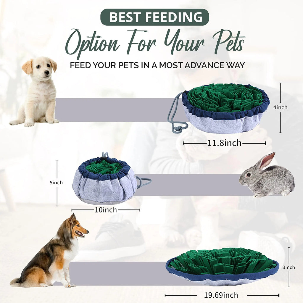 Adjustable Snuffle Mat for Dogs Cats Puzzle Toys Enrichment Pet Stress Relief