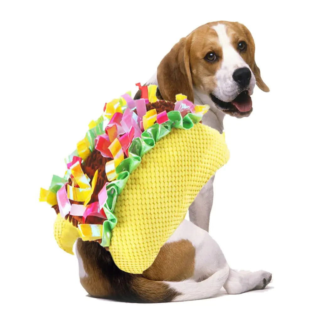 Taco Dog Costume - Halloween Pet Costume Funny Halloween Hamburger Dog Costume Cute Dog Cosplay Fashion Dress for Small Medium Large Dogs Special Events Photo Props Accessories