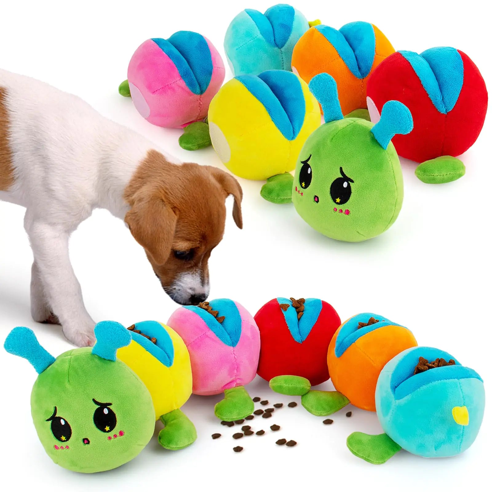 TOTARK Dog Snuffle Toys Detachable Dog Puzzle Enrichment Toys for Medium Small Dogs Foraging Training Squeaky Sniffle Interactive Treat Game for Boredom Dog Brain Mental Stimulation Toys