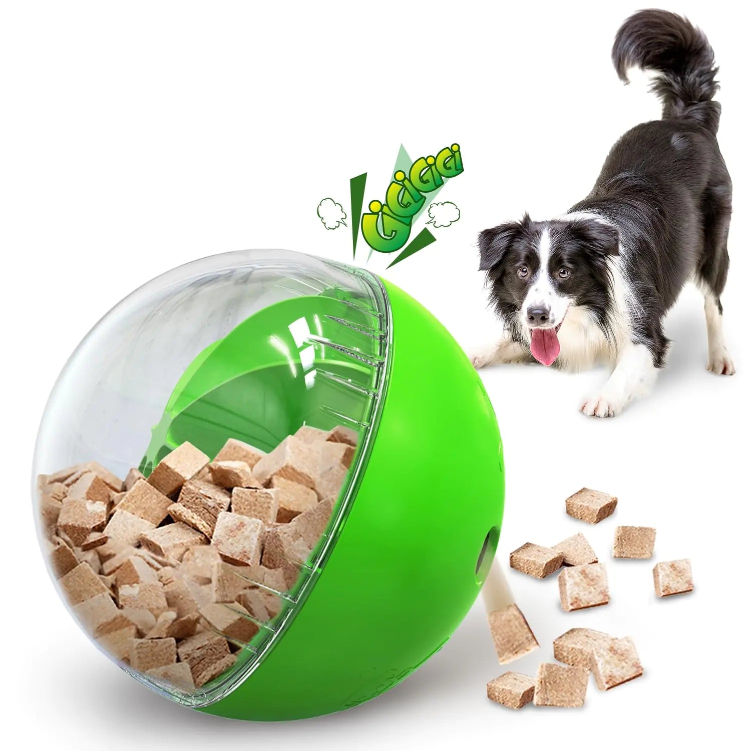 WELIKEIT Dog Food Toys Interactive - Dog Enrichment Toys for Boredom Treat Toys for Dogs Mental Stimulation Mentally Stimulating (Green)