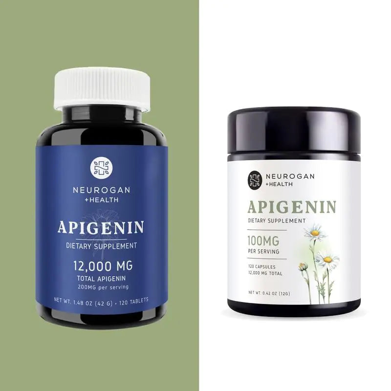 Neurogan Apigenin 100MG Per Serving | Sleep Aid Prostate Health Cognitive Function Supplement* - Chamomile Extract Bioflavonoids | 100MG Per Capsule - 60 Servings | Made in USA